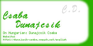 csaba dunajcsik business card
